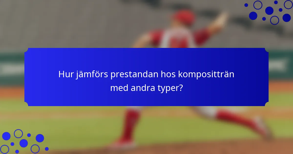 Hur jämförs prestandan hos kompositträn med andra typer?