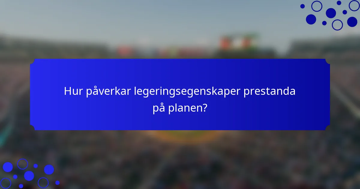 Hur påverkar legeringsegenskaper prestanda på planen?
