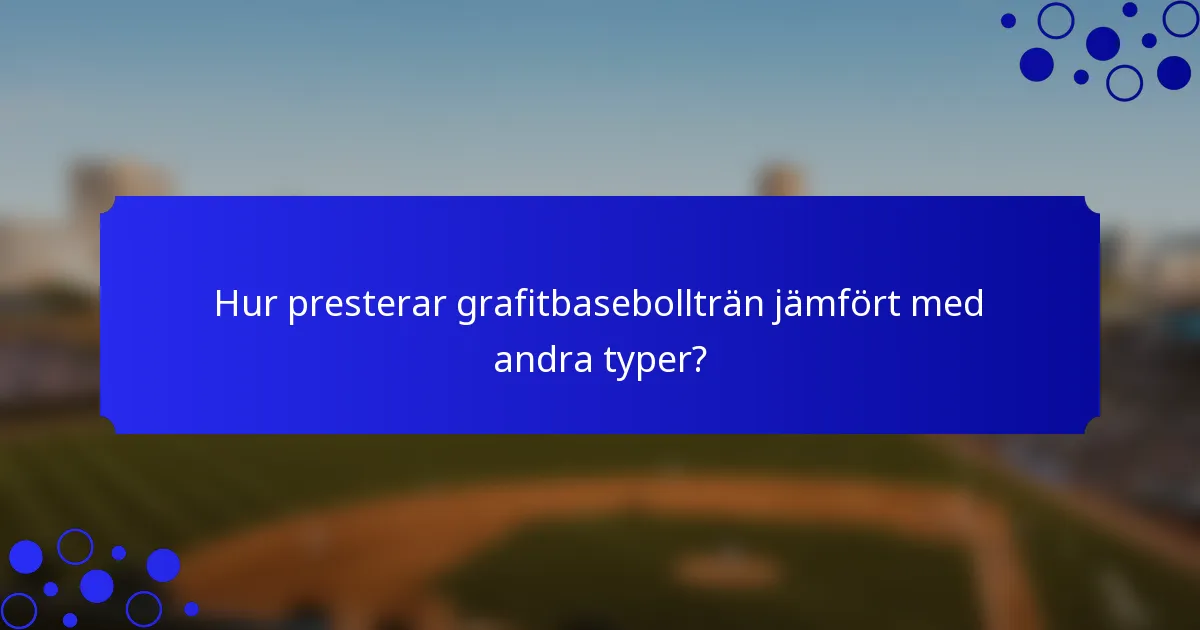 Hur presterar grafitbasebollträn jämfört med andra typer?