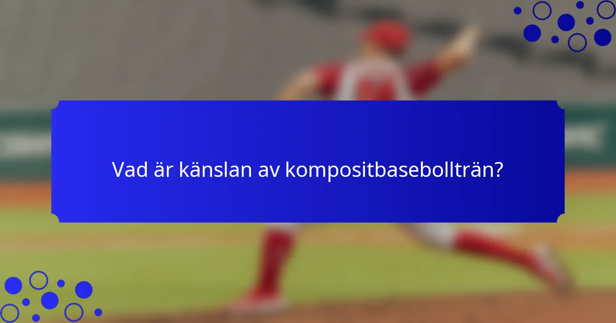 Vad är känslan av kompositbasebollträn?