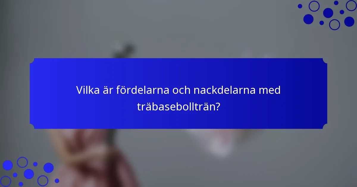 Vilka är fördelarna och nackdelarna med träbasebollträn?